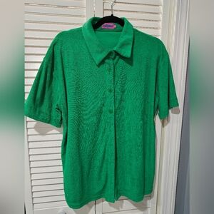 Edikted green towel shirt XL